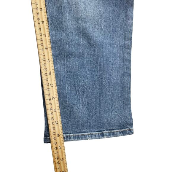 Time and Tru Womens Size 14 Utility Slim High Rise Denim Blue Jeans Medium Wash - Picture 12 of 13